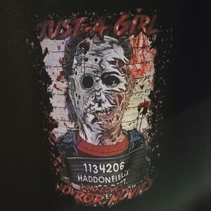 Horror Movie Graphic Tee - Black
